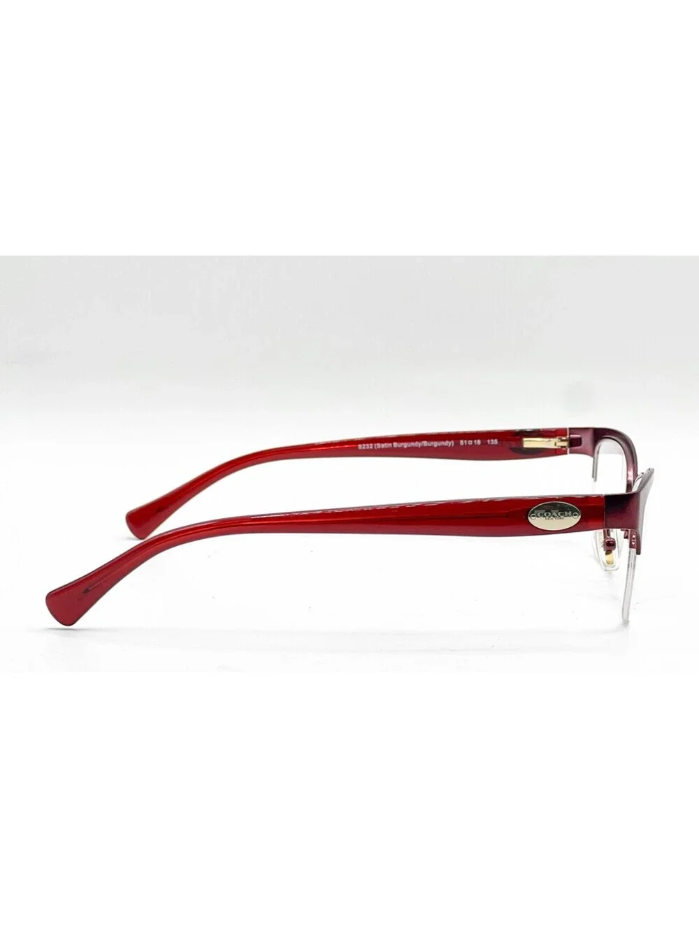 Coach HC 5066 9232 Satin Burgundy Cat Eye Authentic Eyeglass Frames 51-16-135